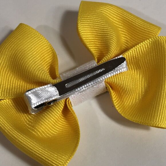 Hair Clip Barrette Lot Ribbon Bow New Coquette Pink Yellow White Lemon Flower - Picture 4 of 10